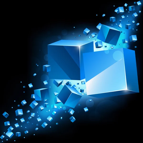 Cubes fond abstrait — Image vectorielle