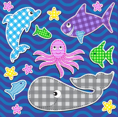 Marine animals clipart