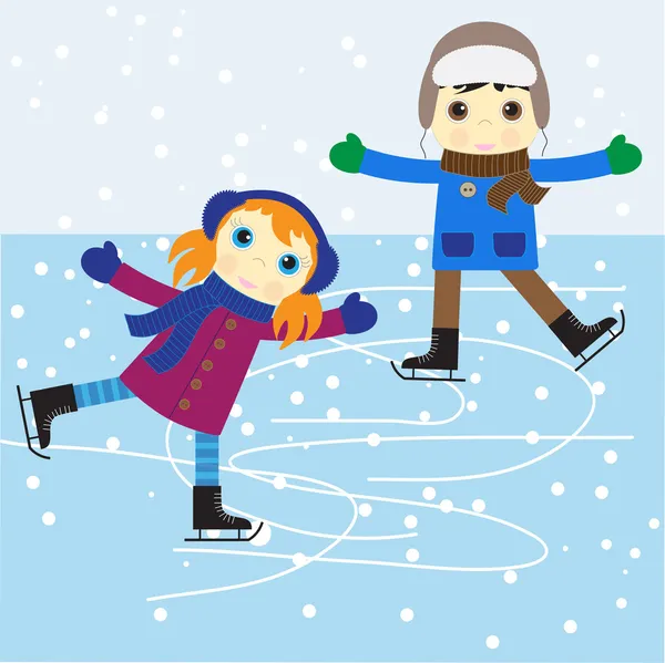 滑冰 — 图库矢量图片