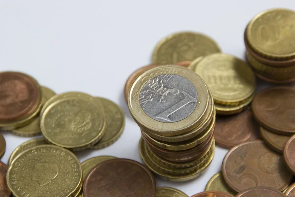 Pile of euro coins — Stock Photo, Image