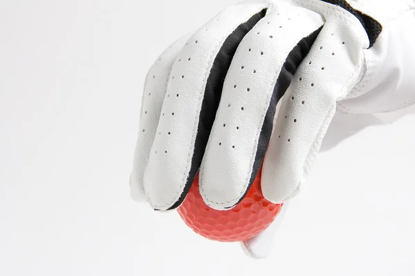 Czerwona piłka rękawiczka — Zdjęcie stockowe