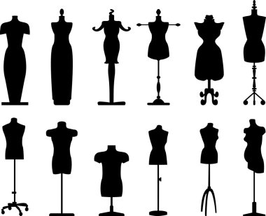 Tailor dolls vector collection clipart