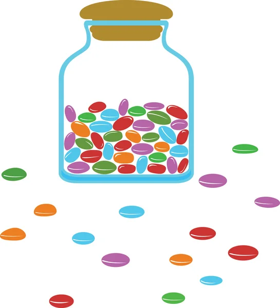 Candy jar — Stock Vector