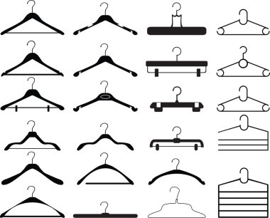 Clothes hanger collection clipart