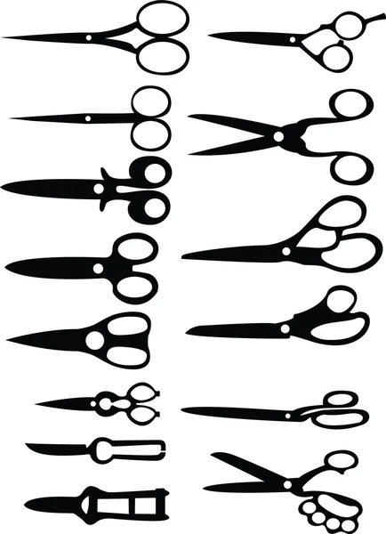 stock vector Collection of vector scissors