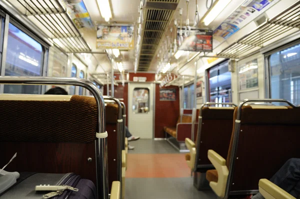 Wnętrze pociąg metra Japonii — Zdjęcie stockowe