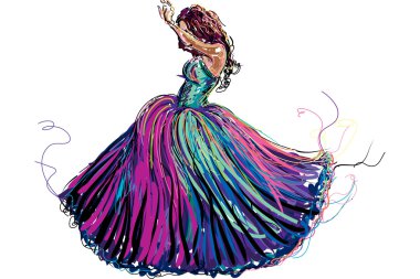 Dancer girl clipart