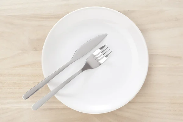 Dish and silverware — Stock Photo, Image
