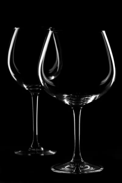 Two black glass — Stock Photo, Image