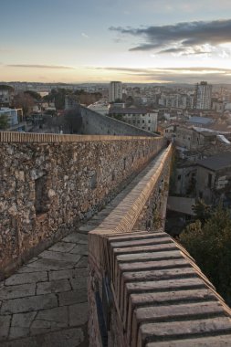 Girona and its walls clipart