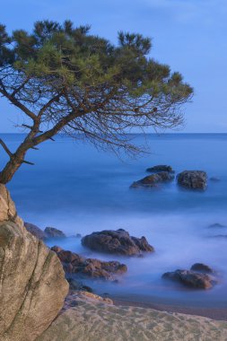 Costa Brava at night clipart