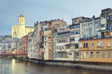 Girona yağmurlu bir gün