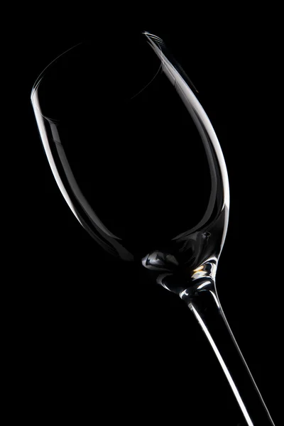 Wineglass σε μαύρο — Φωτογραφία Αρχείου