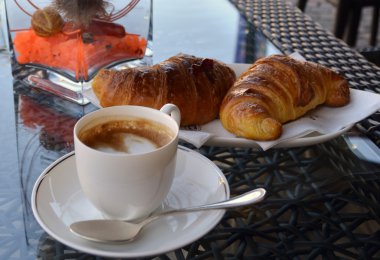 Espresso and pastries clipart