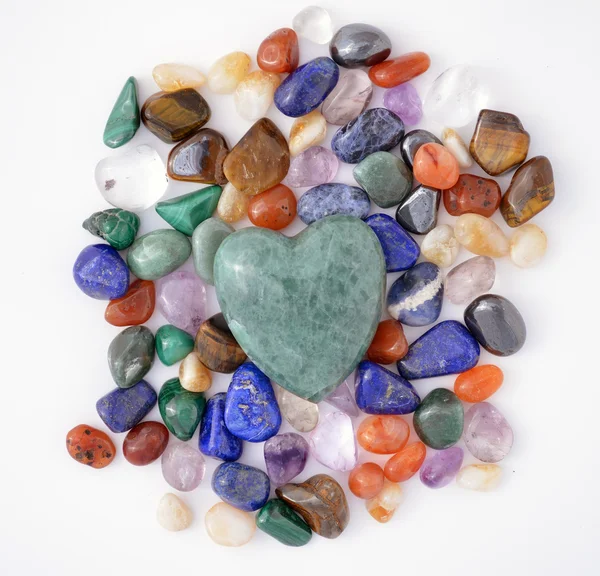 stock image Green quartz heart