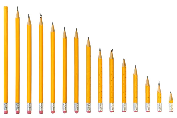 История обычного карандаша — стоковое фото