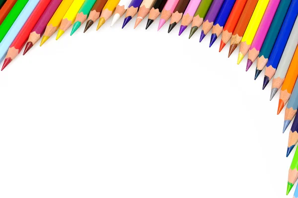 Renkli kalemler çerçeve — Stok fotoğraf