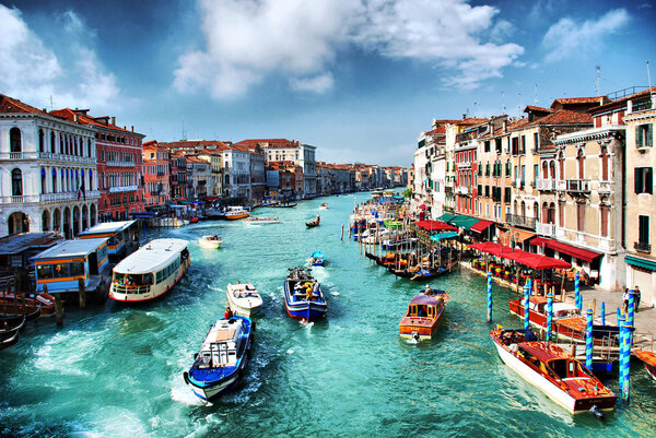 Venice. Gran Canal desde el Puente de Rialto. Grand Canal