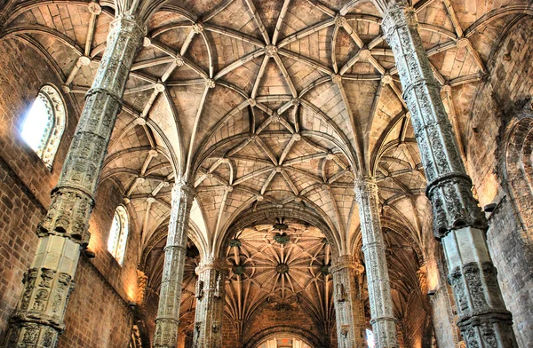 Lisbon. Jeronimos Monastery of Santa Maria de Belém. Rechtenvrije Stockafbeeldingen