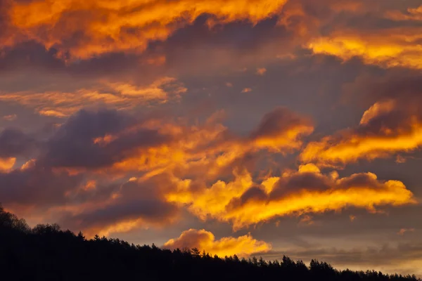 Nuvens laranja — Fotografia de Stock