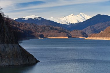 Mountain lake, Fagaras Mountains, Romania clipart