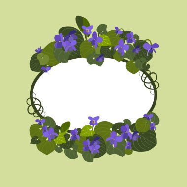 Frame with flowerses clipart