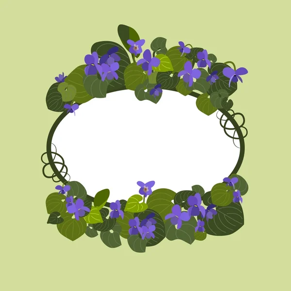 Frame with flowerses — Stock Vector
