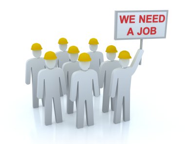Unemployed Team : We need a job clipart
