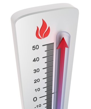 Thermometer concepts - rise of temperature clipart