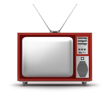 Retro TV Set. Isolated on white background. clipart