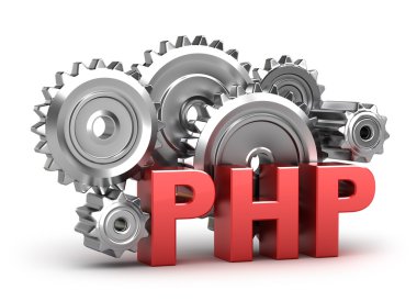 PHP Coding concept on white clipart