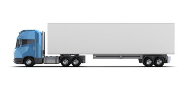 Truck with trailer clipart