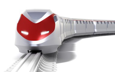 High speed train concept clipart