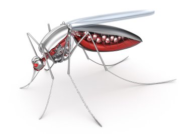 Mosquito. Robot bloodsucker clipart