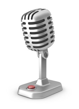 Silver microphone clipart