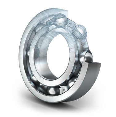 Detailed bearings production clipart