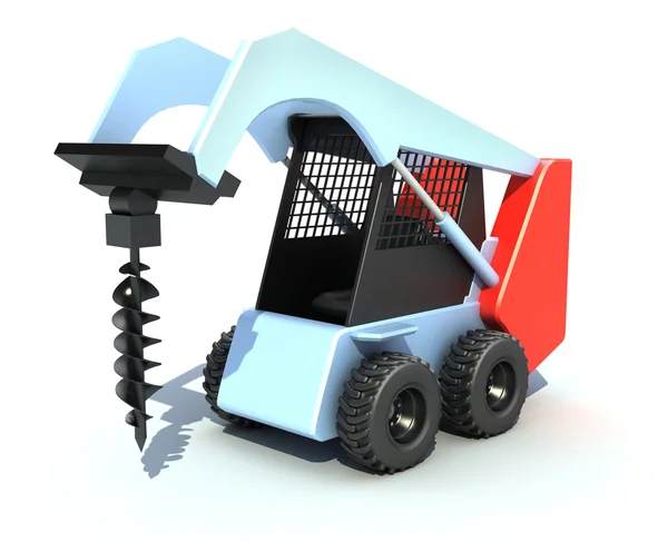 Forklift tel modeli üzerinde beyaz izole — Stok fotoğraf