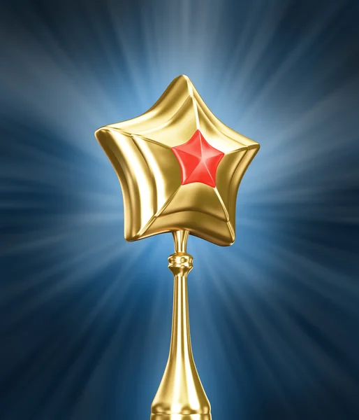 Gold Star on white background — Stock Photo, Image