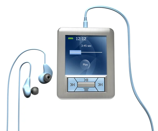 MP3-spelare isolerad på vit. — Stockfoto