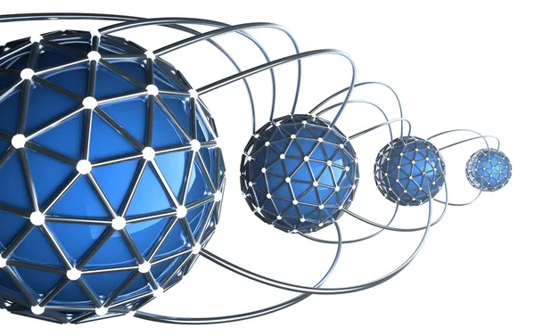 Netwerk abstract 3D-begrip — Stockfoto