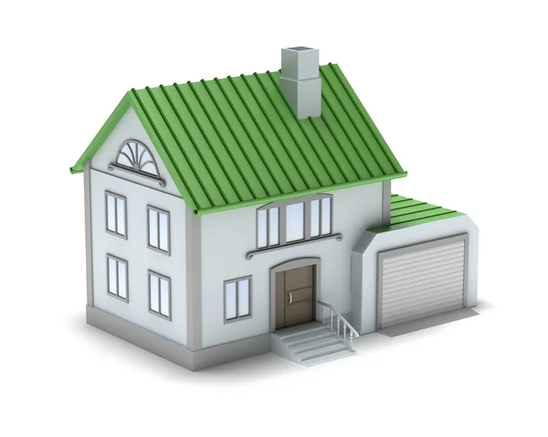 Eco huis - 3D-afbeelding — Stockfoto