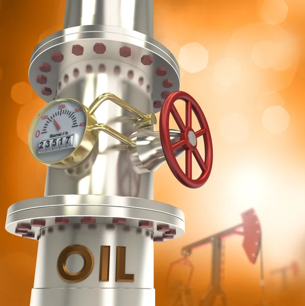 Plataforma de aceite, Stopcock y tubo — Foto de Stock