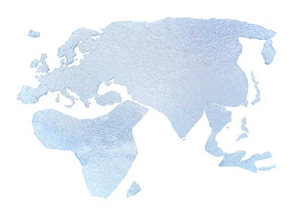 유럽 얼음 지도-흰색 절연 — 스톡 사진