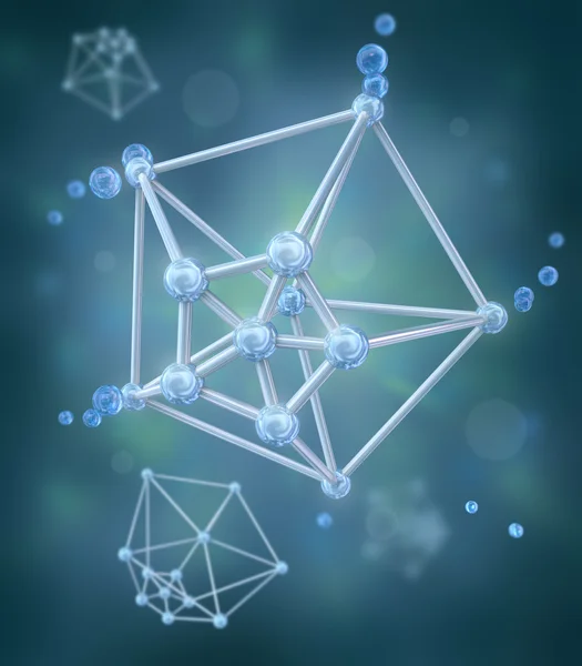 Molecule over chemical background — Stock Photo, Image