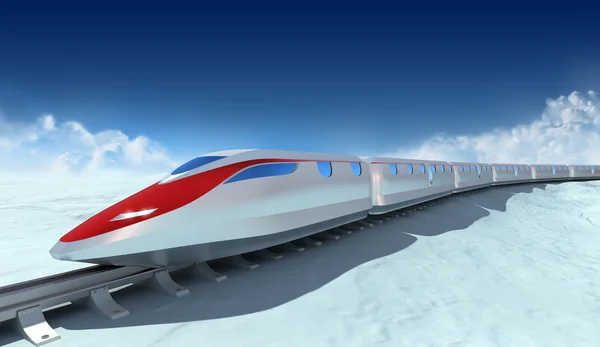 Έννοια τρένου υψηλής ταχύτητας. — Φωτογραφία Αρχείου