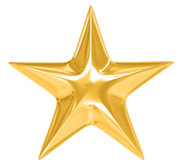 Gold Star on white background — Stock Photo, Image