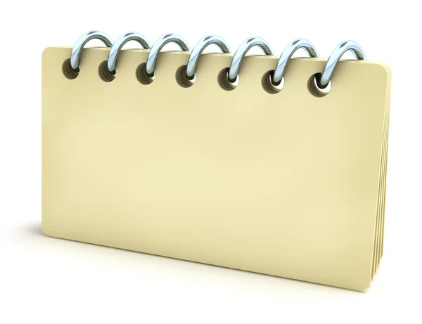 Κενό σημειωματάριο με οριζόντια σπείρα που απομονώνονται σε λευκό — Φωτογραφία Αρχείου
