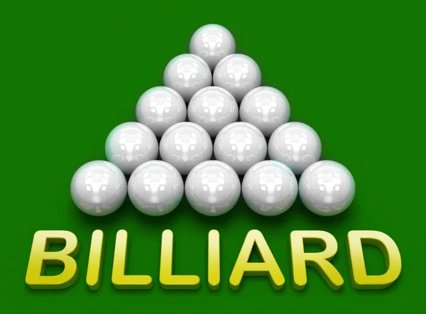 Billiard 3D concept. Russian pyramid — Stock Photo, Image