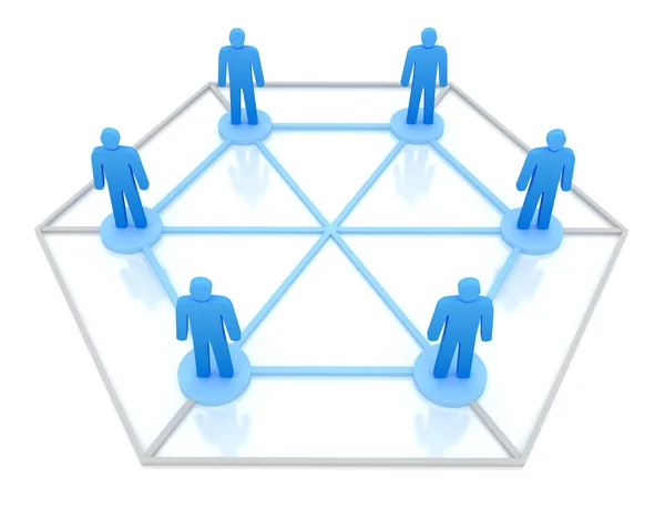 Leader is managing his work team. Network concept. — Stock Photo, Image