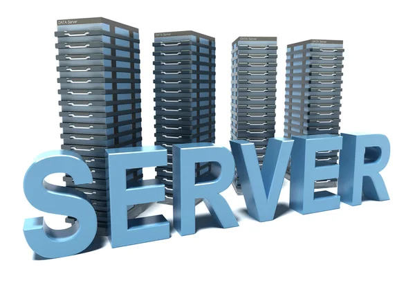Hosting palabra y servidores — Foto de Stock